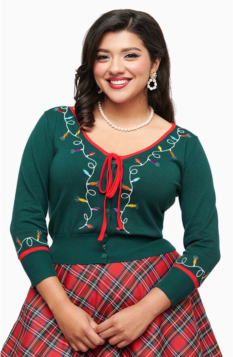 Unique Vintage 1950s Crop Knit Cardigan, Main, color, 