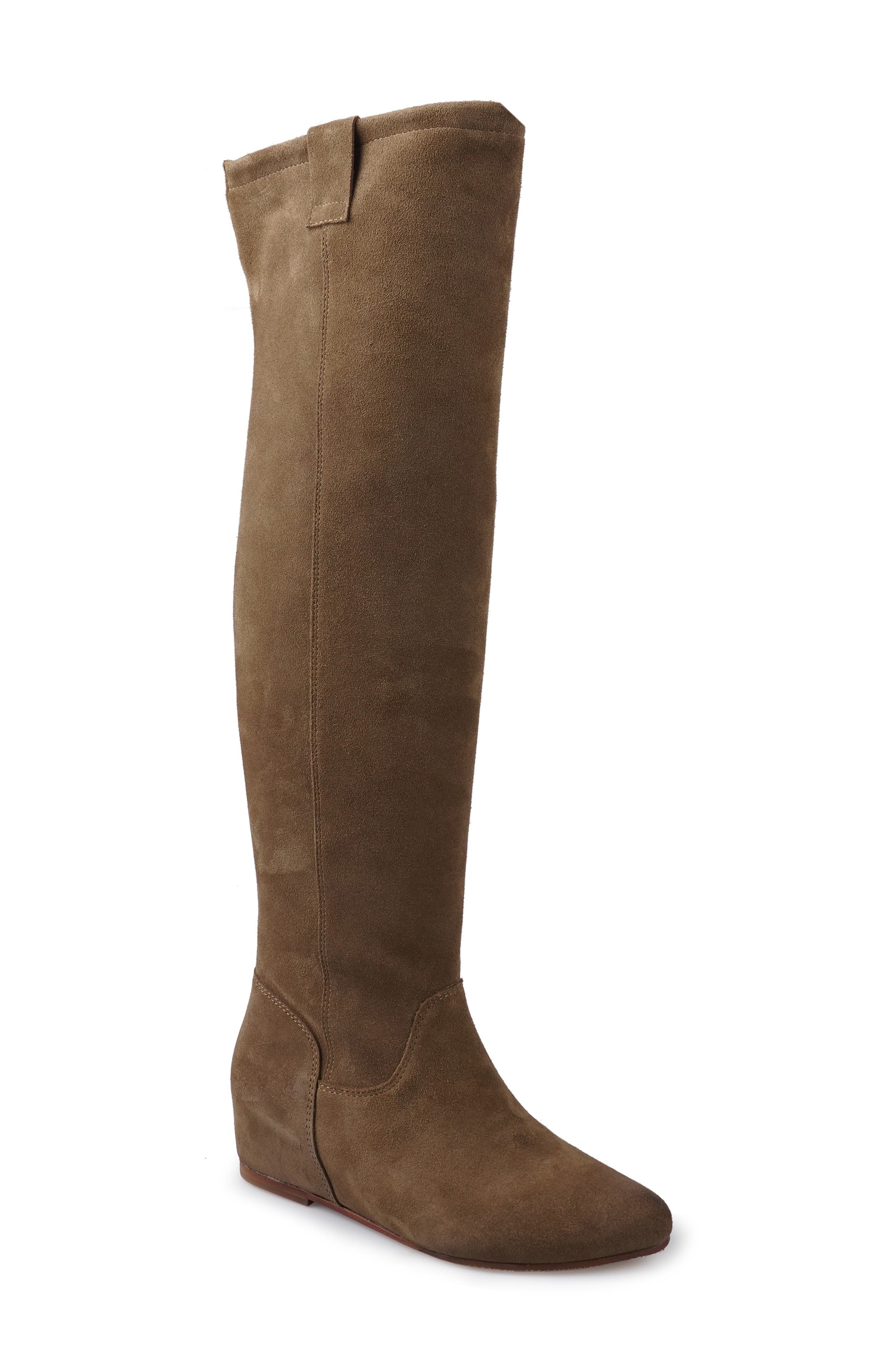ZIGI Beretta Knee High Boot, Main, color, Taupe Suede