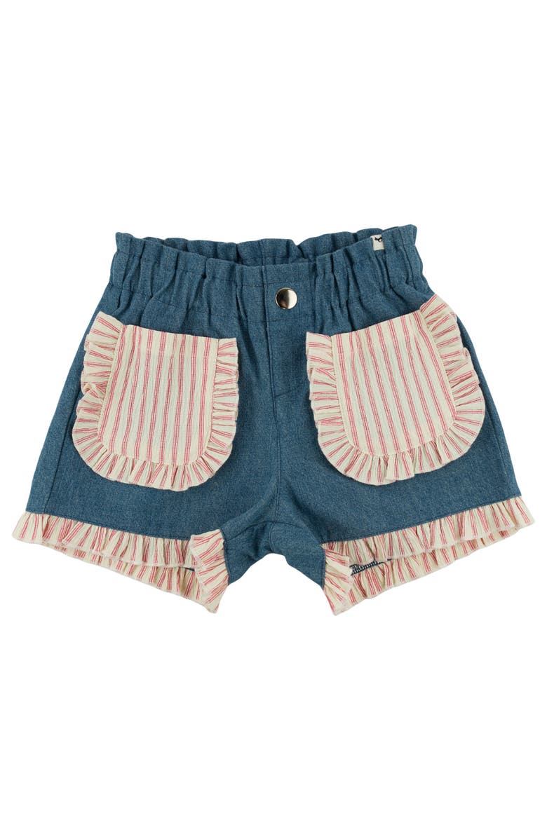 Denim Libby Ruffle Short, Main, color, Medium Wash