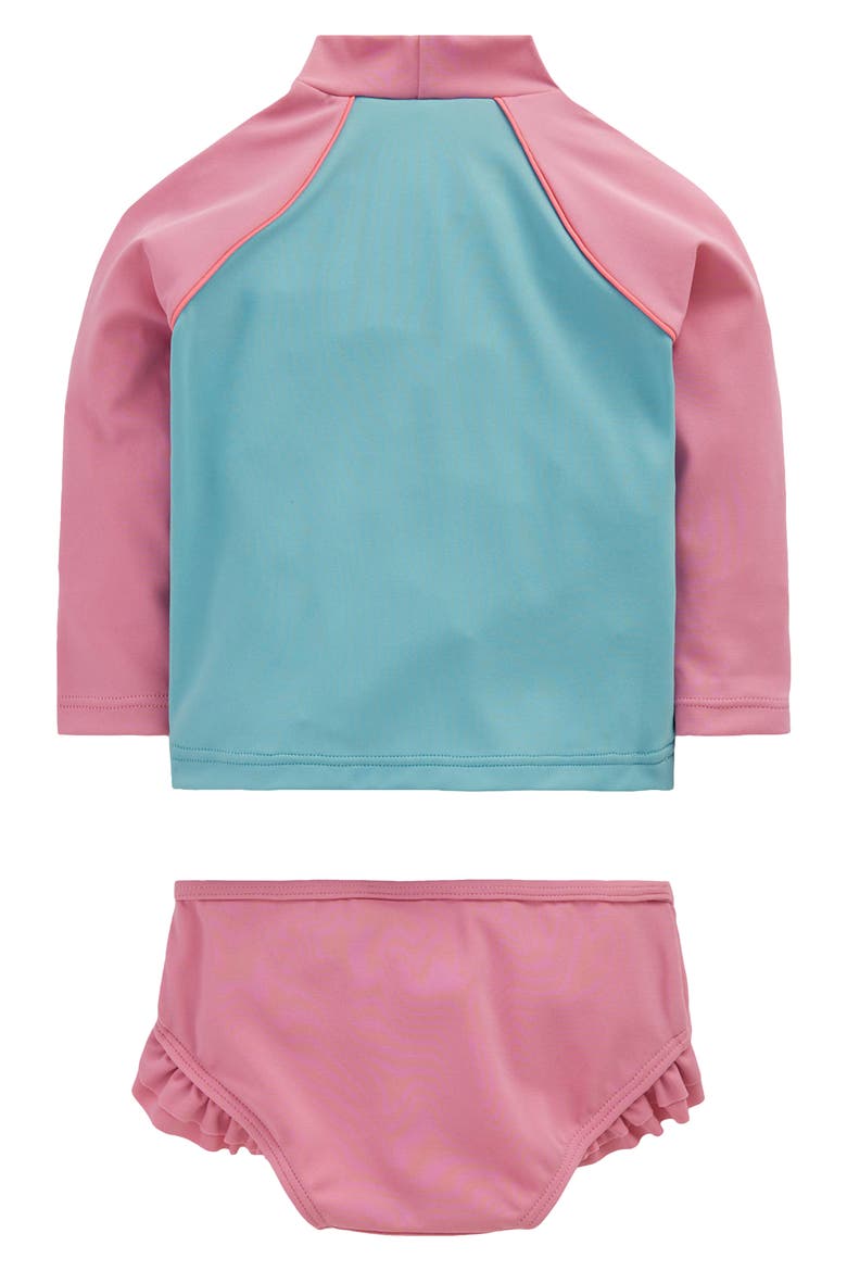 Long Sleeve Two-Piece Rashguard Swimsuit, Alternate, color, FORMICA PINK PATCHWORK SUN