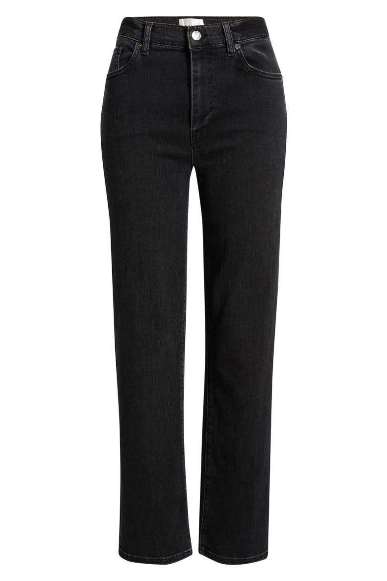 Le Sleek High Waist Ankle Straight Leg Jeans, Alternate, color, METEOR