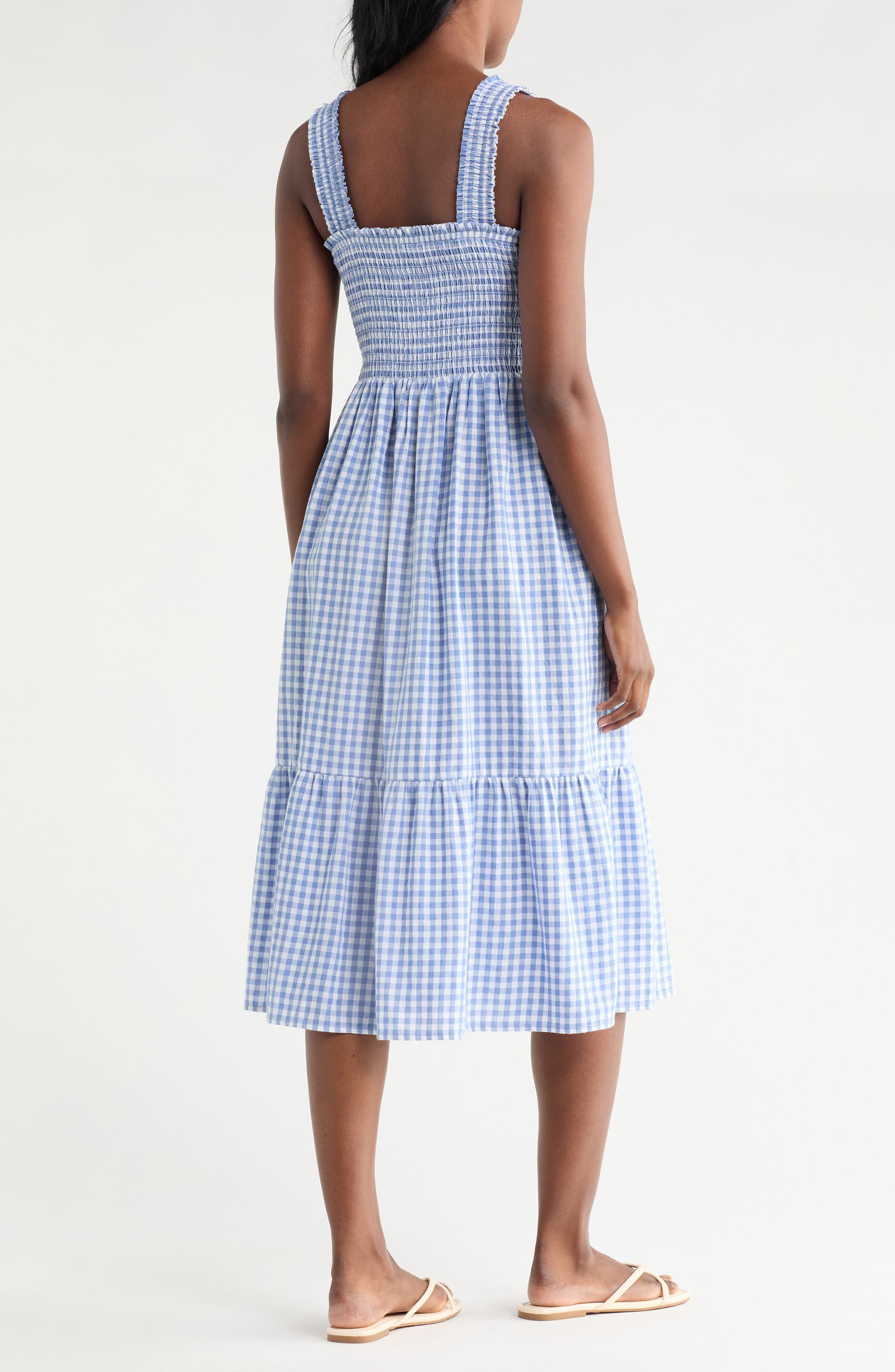 Elissa Smocked Midi Dress - image 2