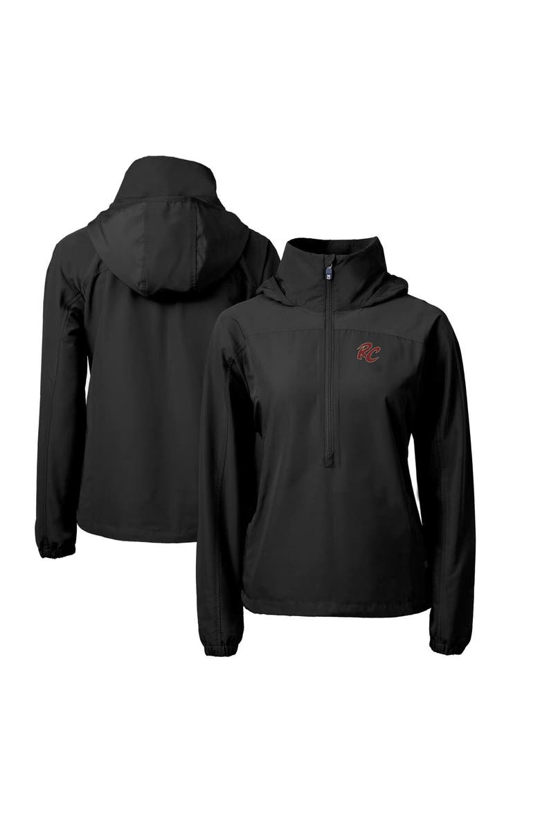 Cutter & Buck Women's Cutter & Buck Black Sacramento River Cats Charter Eco Recycled Half-Zip Anorak Jacket, Main, color, 