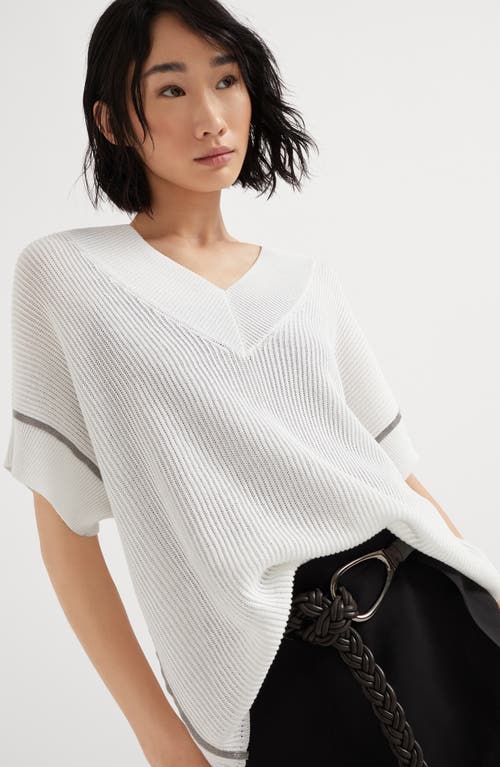 Brunello Cucinelli Monili-trim T-shirt In White