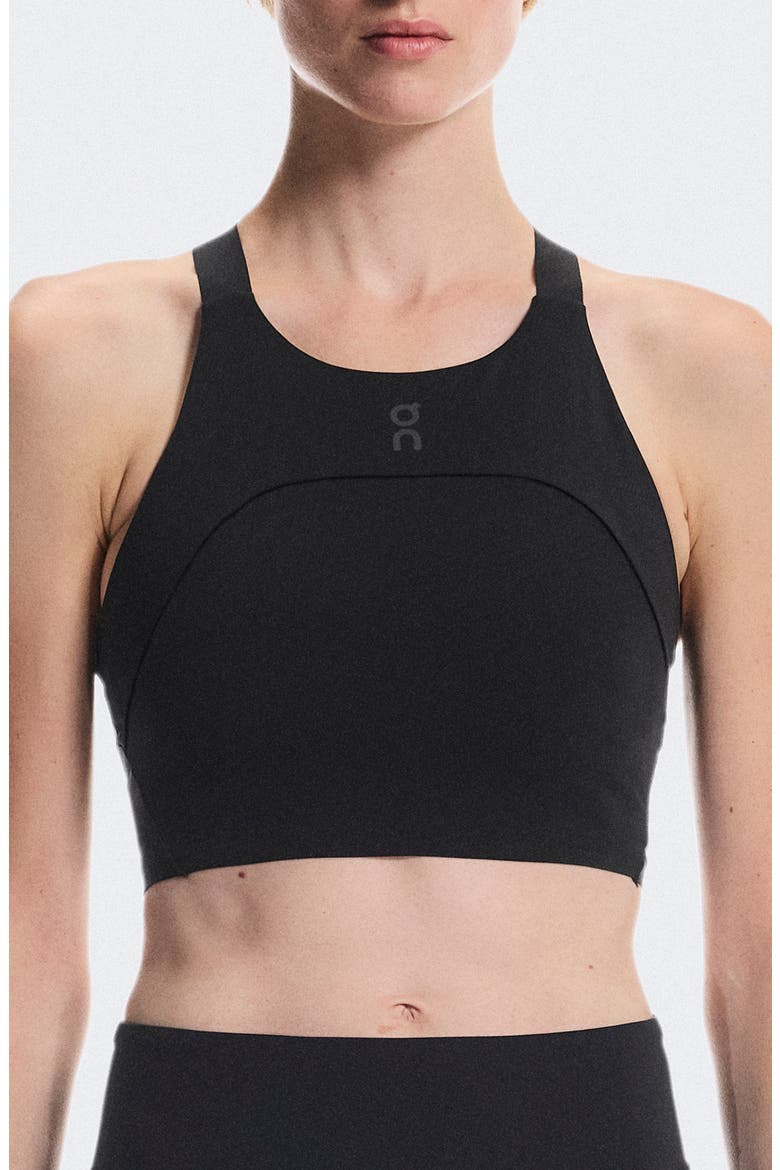 Performance Crop Sports Bra, Main, color, BLACK