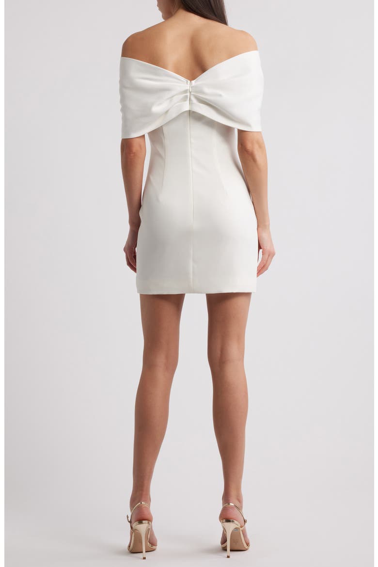 Belluno Off the Shoulder Minidress, Alternate, color, WHITE