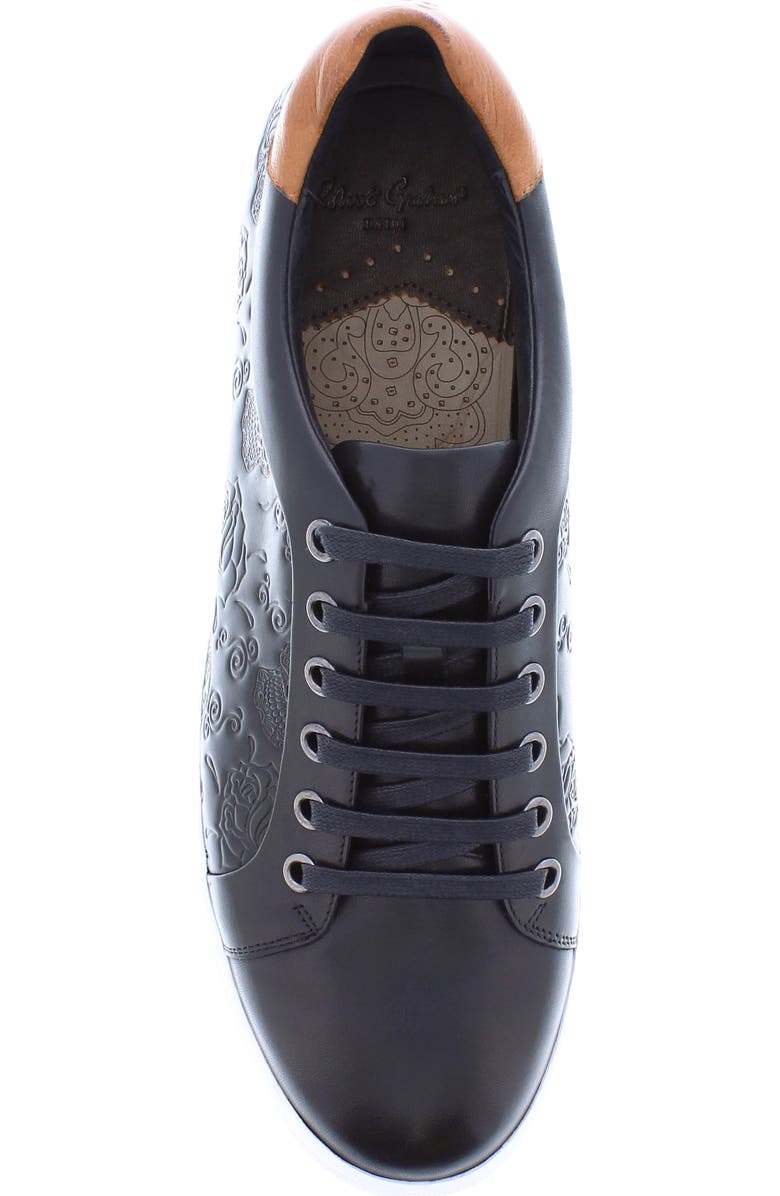 Robert Graham Artfibers Embossed Leather Sneaker, Alternate, color,