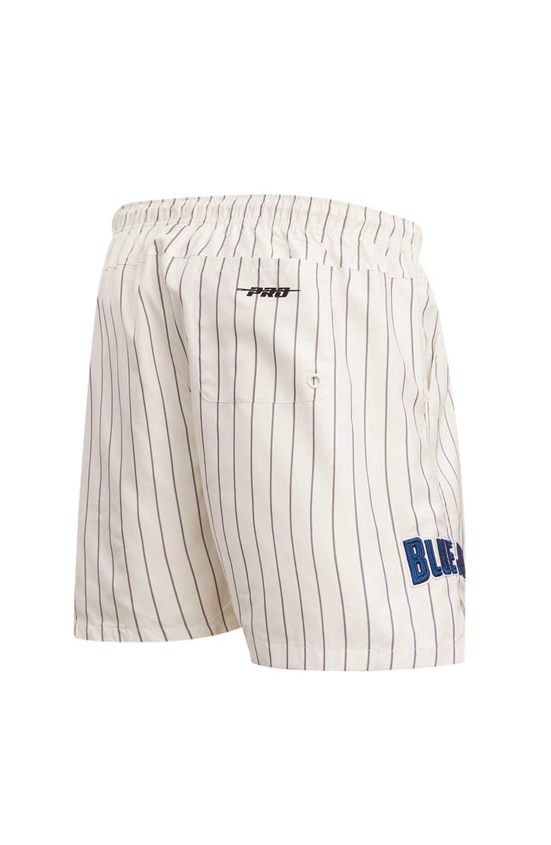 PRO STANDARD Men's Pro Standard Cream Toronto Blue Jays Pinstripe Retro Classic Woven Shorts, Alternate, color, 