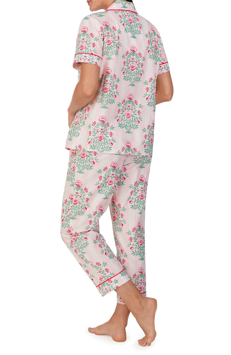 BedHead Pajamas Print Organic Cotton Poplin Crop Pajamas, Alternate, color,