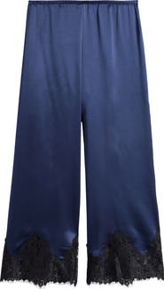 Reformation Carolina Silk Lace Hem Pant