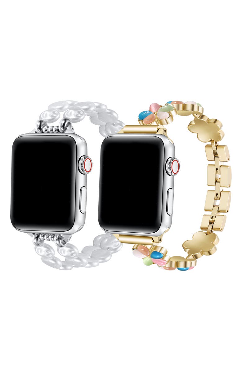 Posh Tech 2-Pack June & Eloise Assorted Apple Watch<sup>®</sup> Watchbands, Alternate, color, 