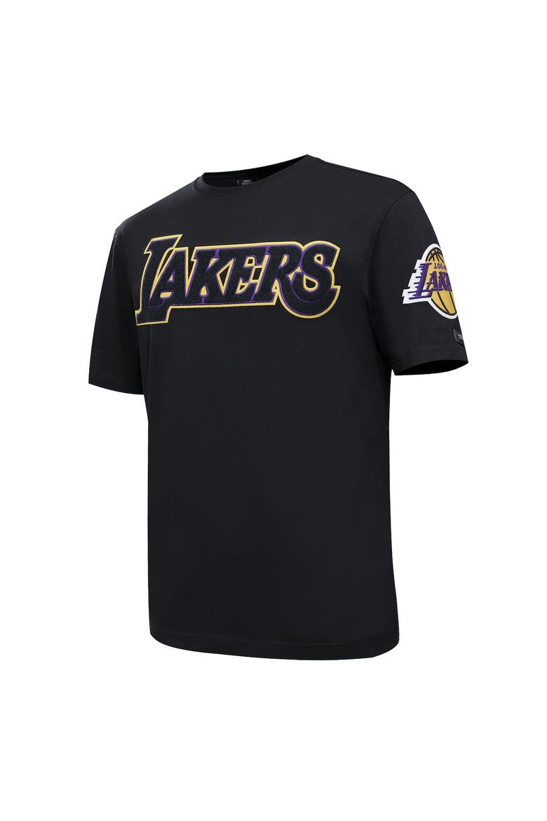 Men's Pro Standard Black Los Angeles Lakers Chenille T-Shirt, Alternate, color, Black