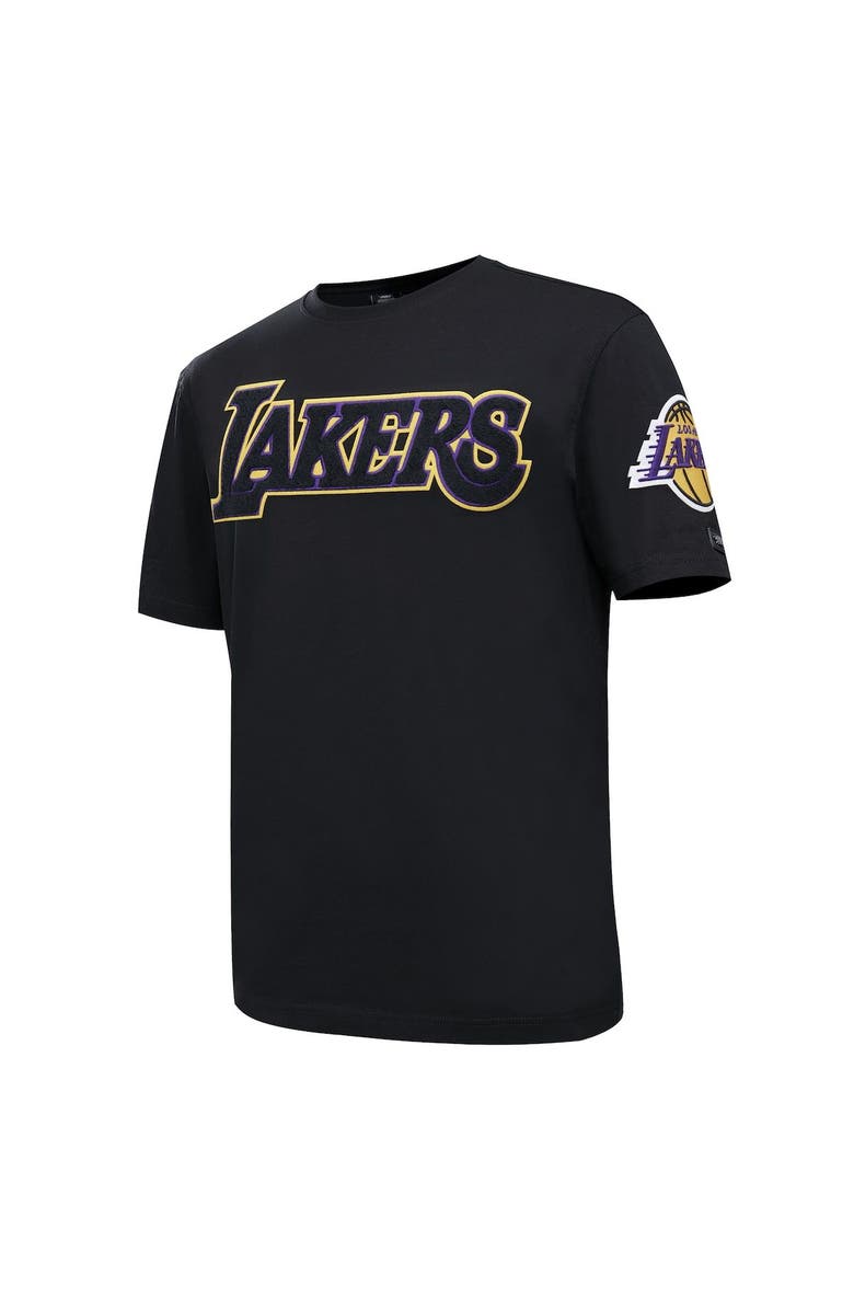 PRO STANDARD Men's Pro Standard Black Los Angeles Lakers Chenille T-Shirt, Alternate, color,