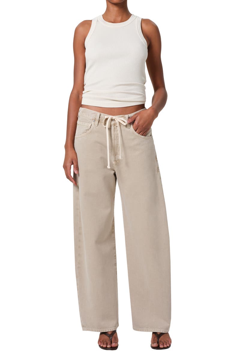 Citizens of Humanity Brynn Drawstring High Waist Wide Leg Jeans, Alternate, color, Burnished Quartz