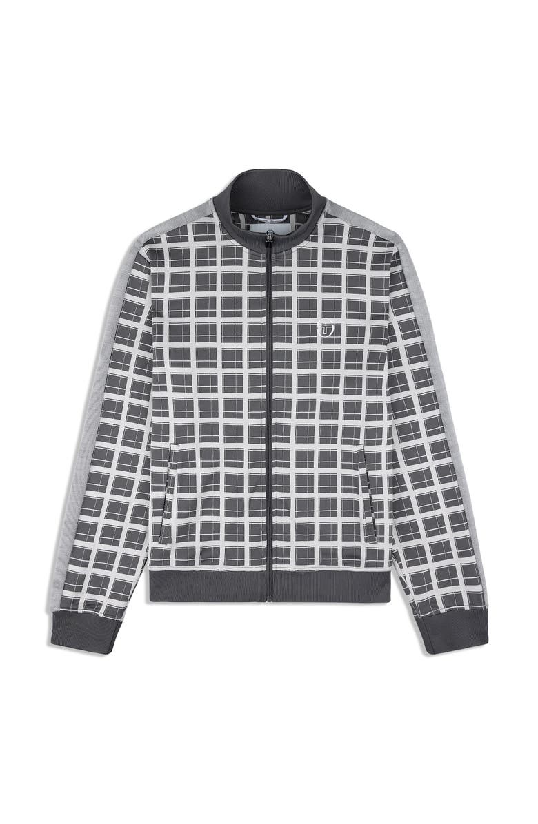 Sergio Tacchini Damarindo Check Track Jacket, Alternate, color, Quiet Grey