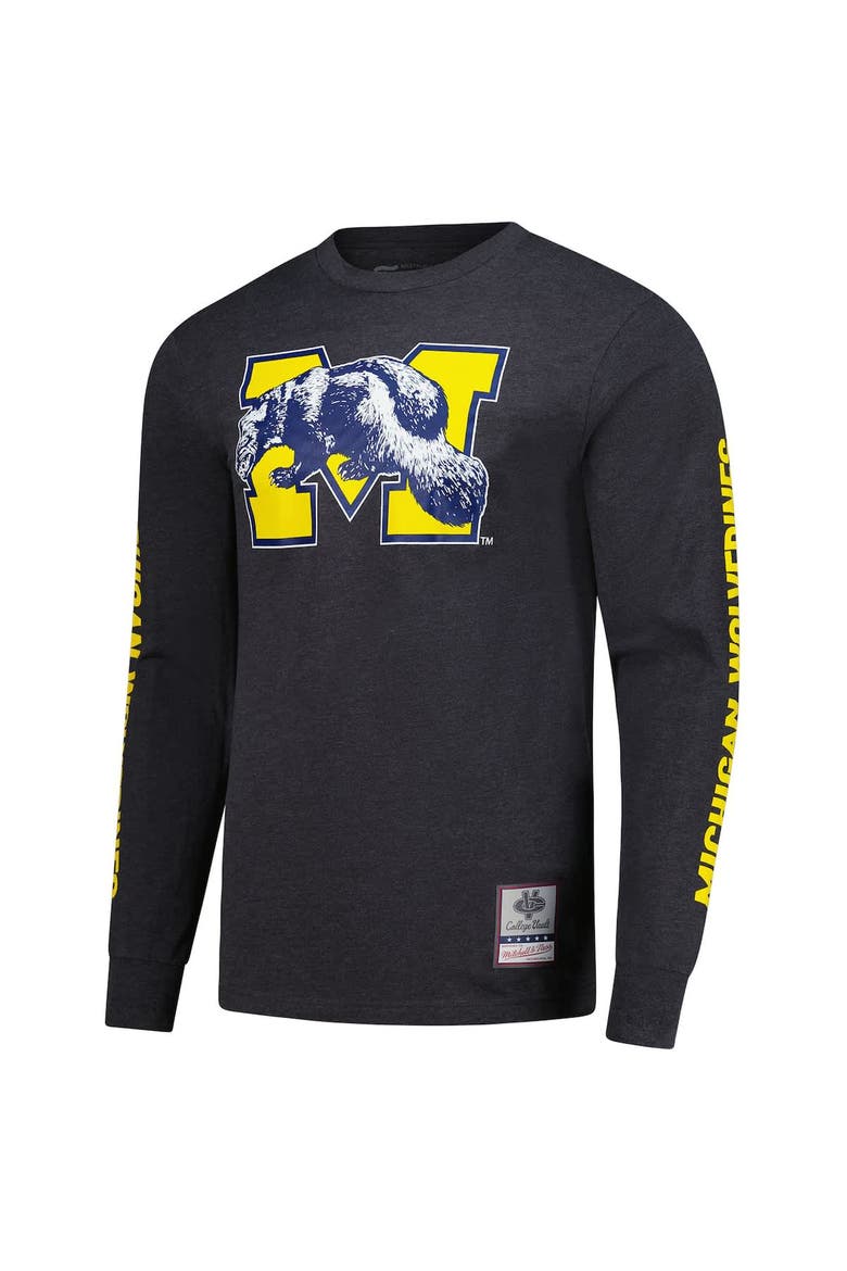 Men's Mitchell & Ness  Charcoal Michigan Wolverines Team Pride Long Sleeve T-Shirt, Alternate, color, Charcoal
