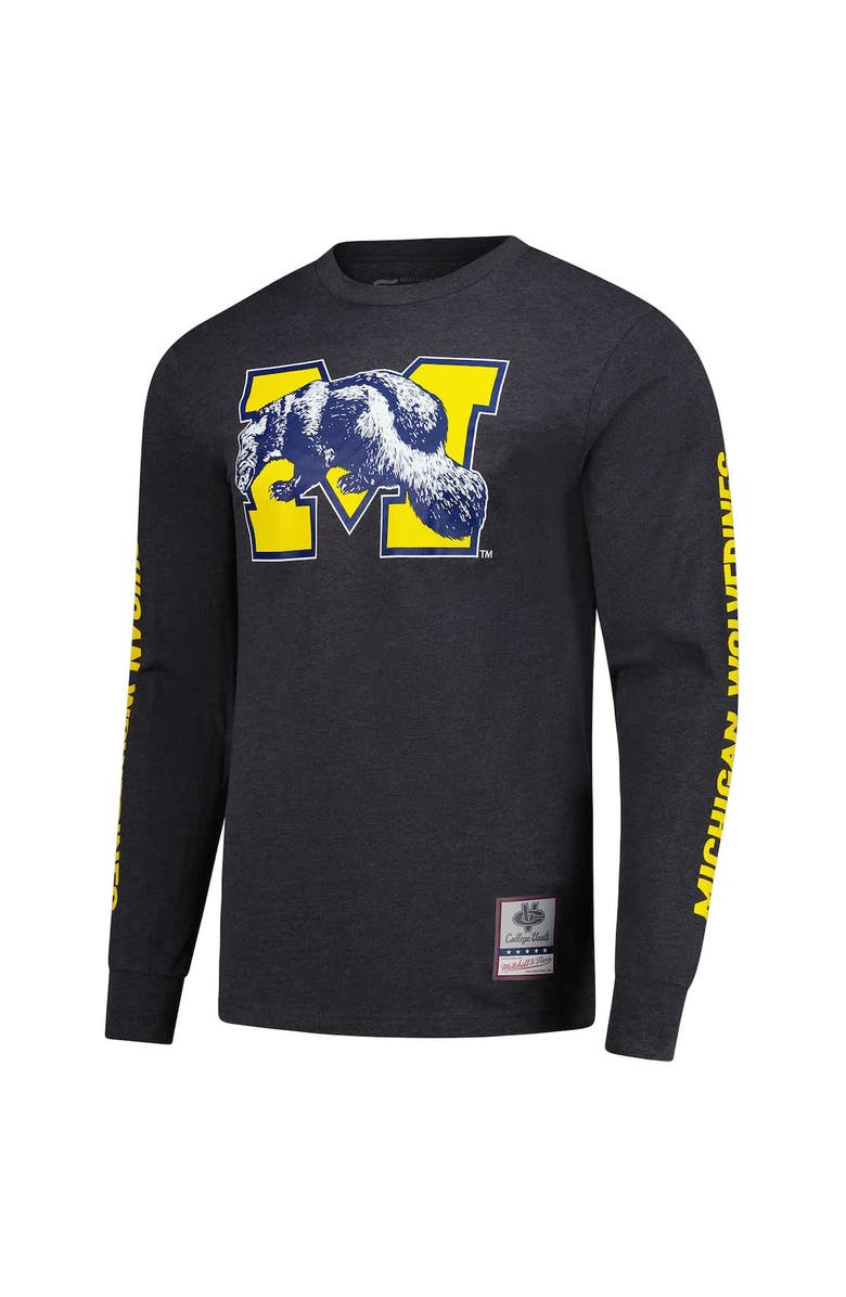 Mitchell & Ness Men's Mitchell & Ness Charcoal Michigan Wolverines Team Pride Long Sleeve T-Shirt, Alternate, color, Charcoal