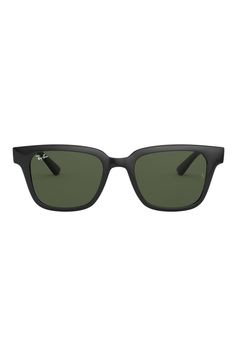 51mm Wayfarer Sunglasses, Main, color, BLACK/ GREEN