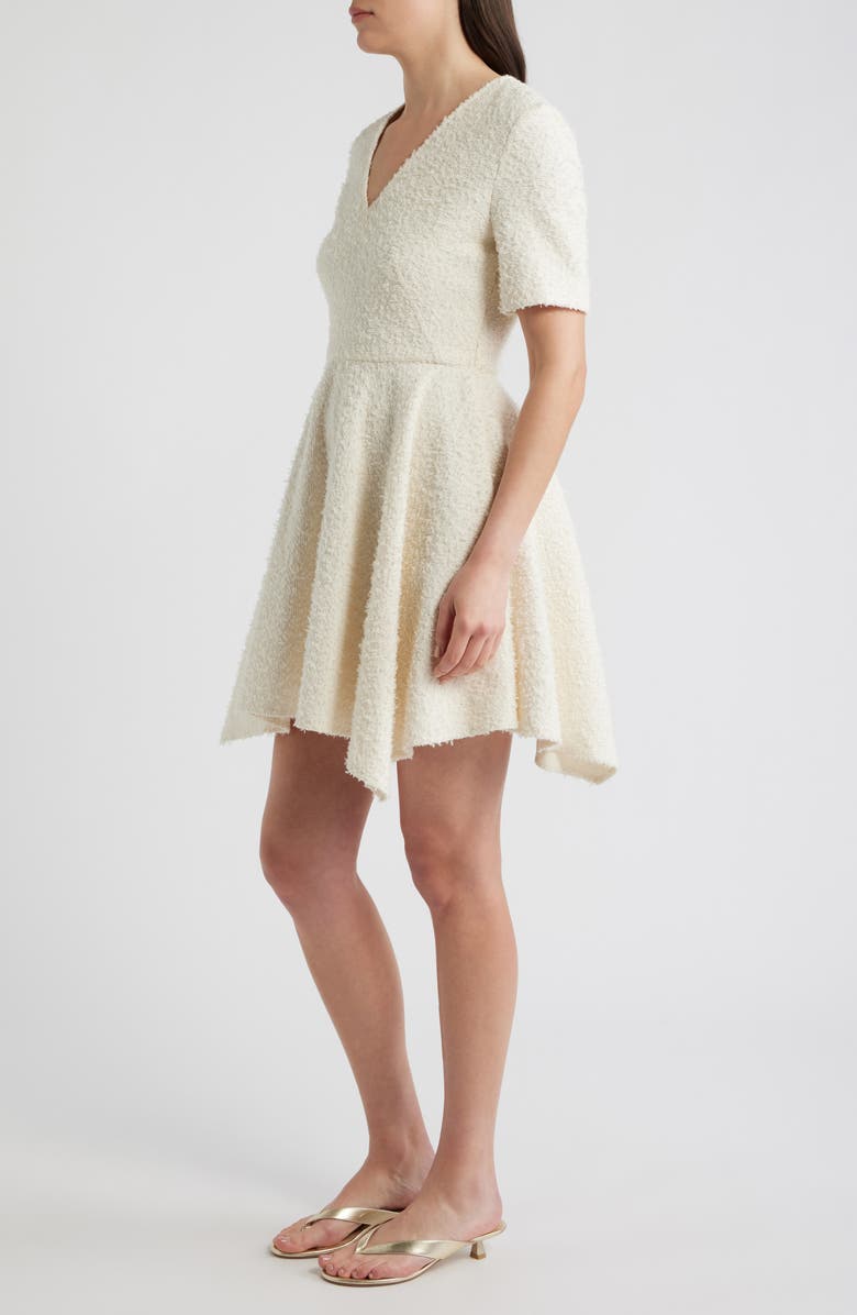 BOSS Daletar1 Tweed Skater Dress, Alternate, color, Soft Cream Eyelash Tweed