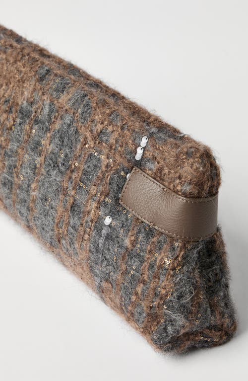 Brunello Cucinelli Essence Pouch Bag With Dazzling Embroidery
