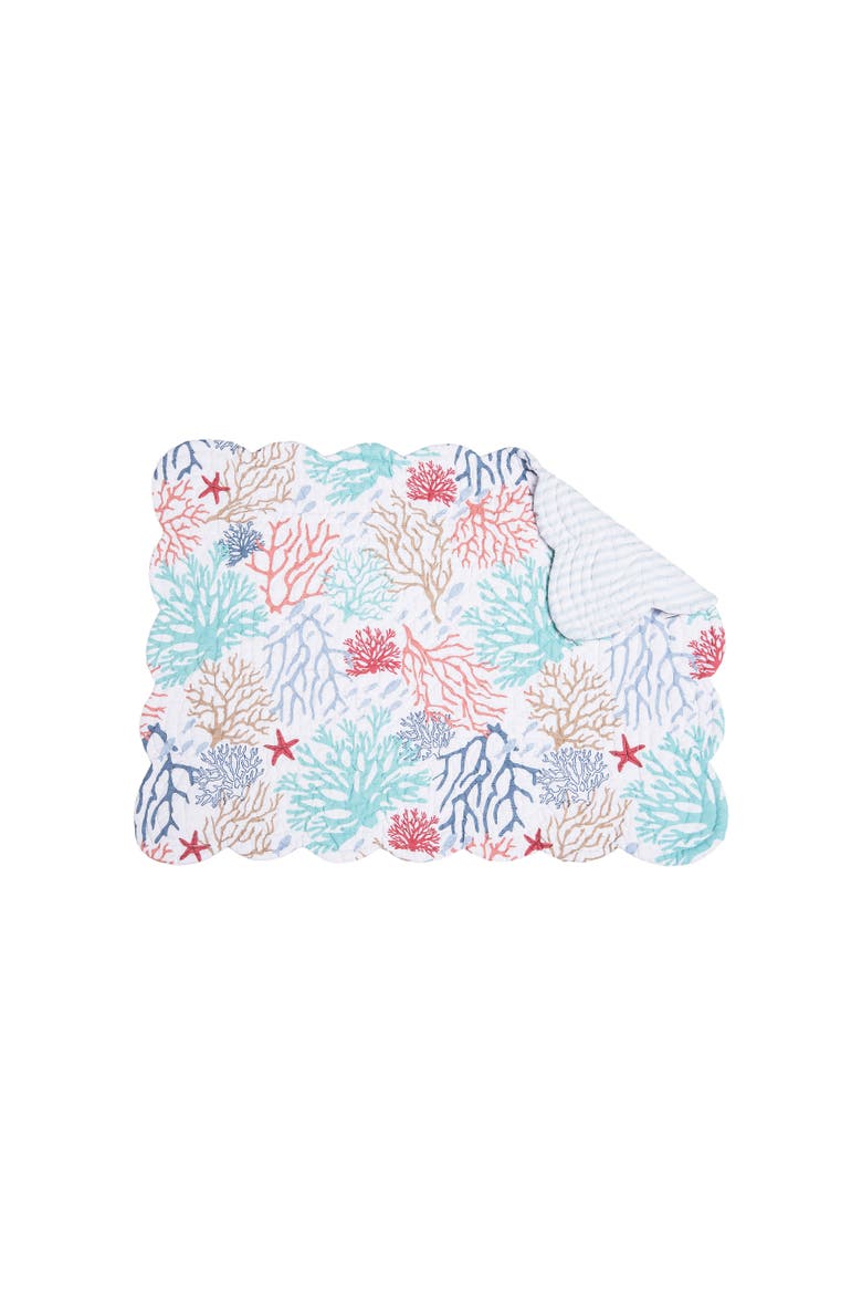 Coral Cove Placemat Collection Sets of 6, Alternate, color, Red