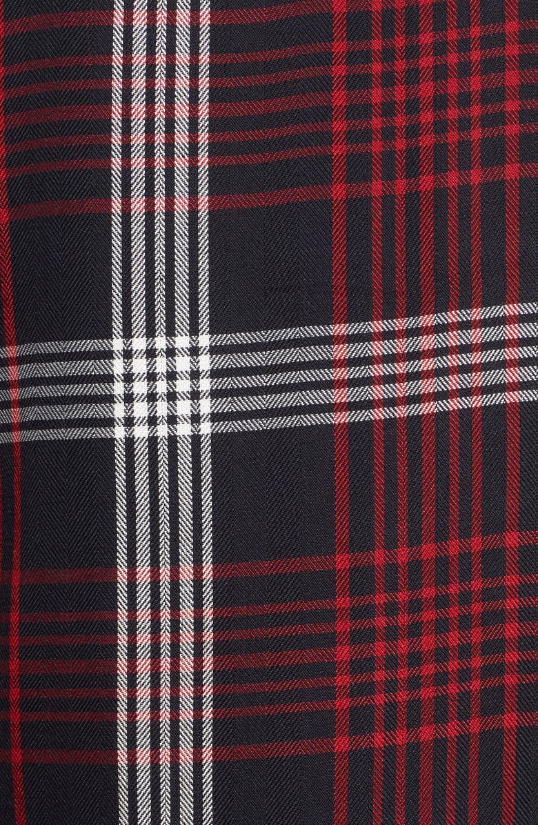 Bobeau Plaid Ruffle Top, Alternate, color, 