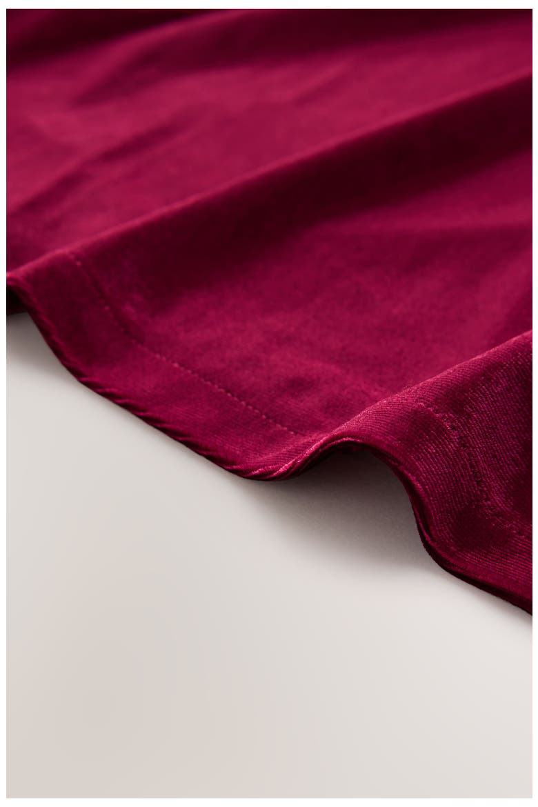 Kids' Flutter Sleeve Velvet Dress, Alternate, color, RED