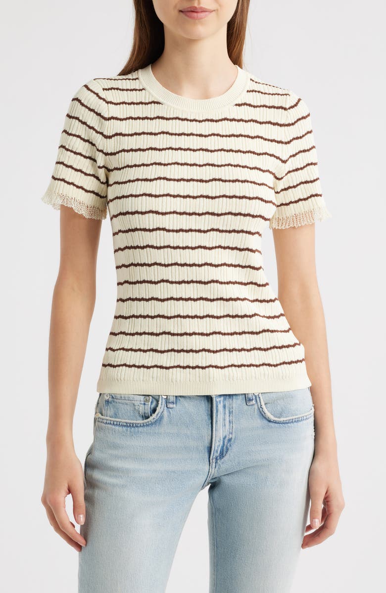 rag & bone Chiara Crewneck Rib Sweater, Main, color, Ivory