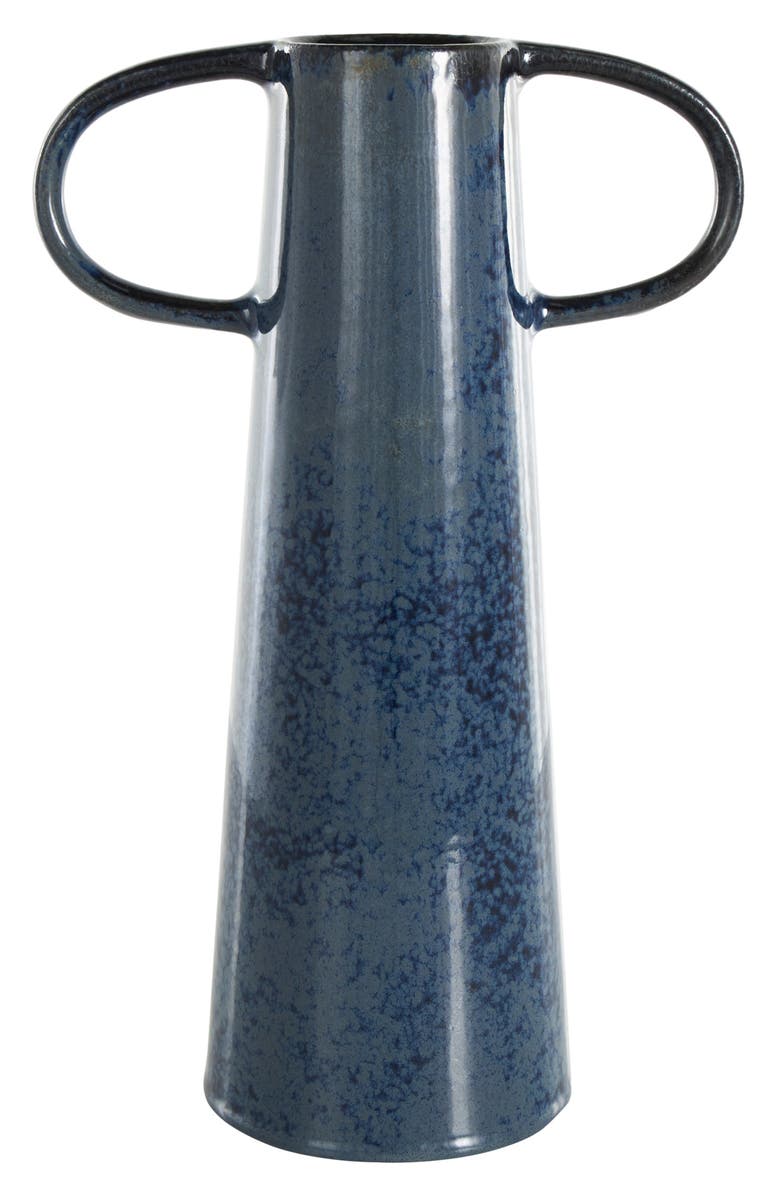 VIVIAN LUNE HOME Ceramic Vase, Main, color, Dark Blue