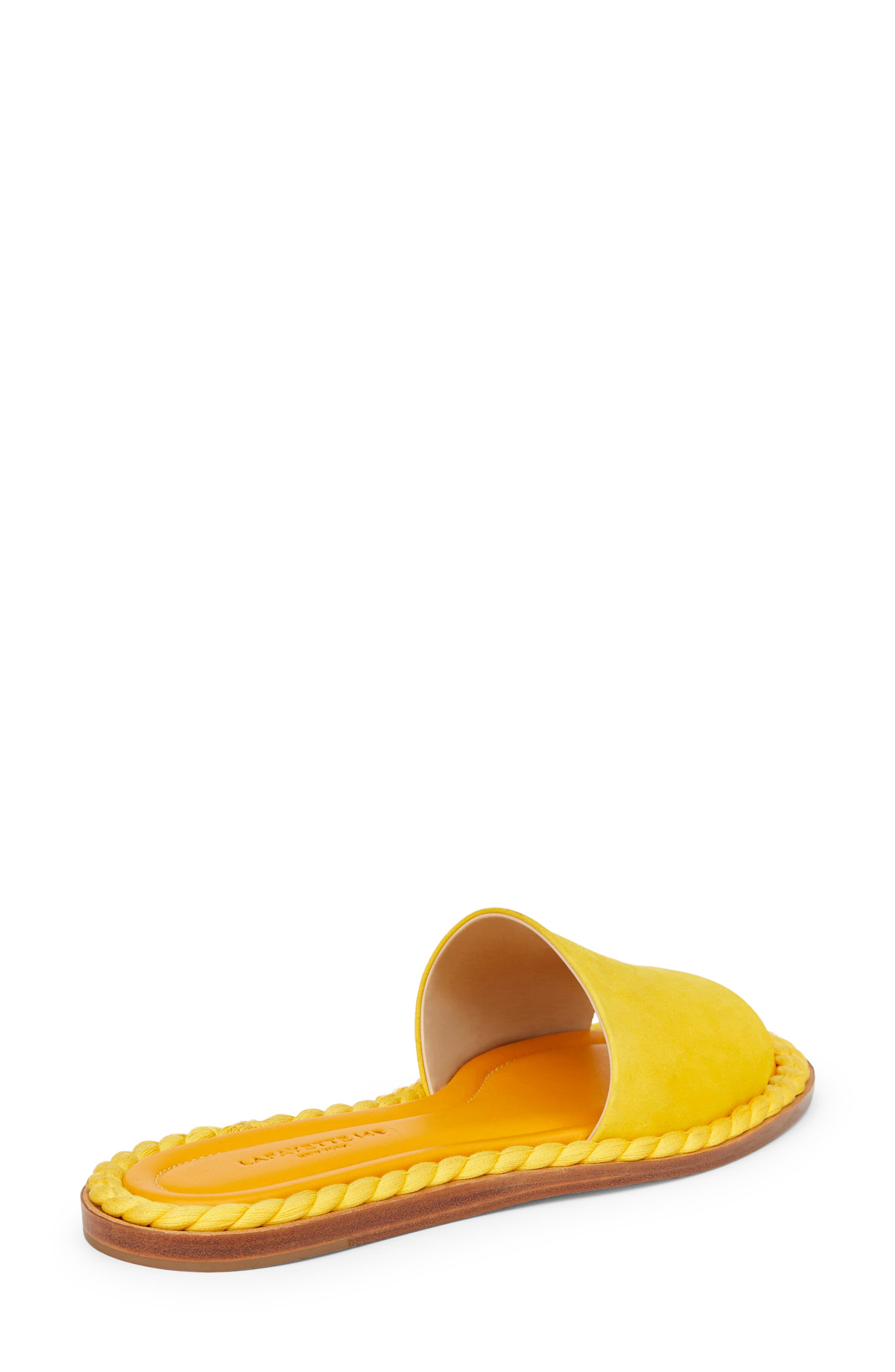Lafayette 148 New York Slide Sandal, Alternate, color, Golden Yellow