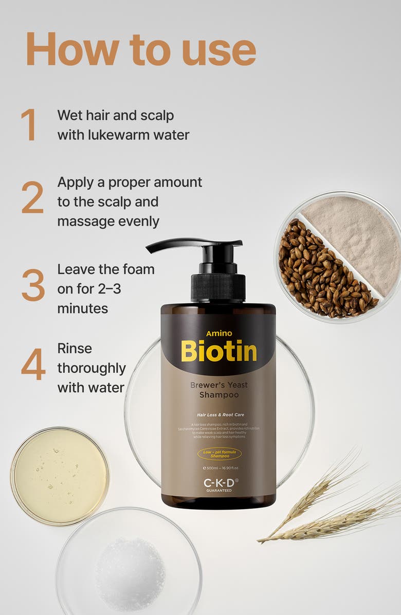 CKD Amino Biotin Brewer's Yeast Shampoo, Alternate, color, 
