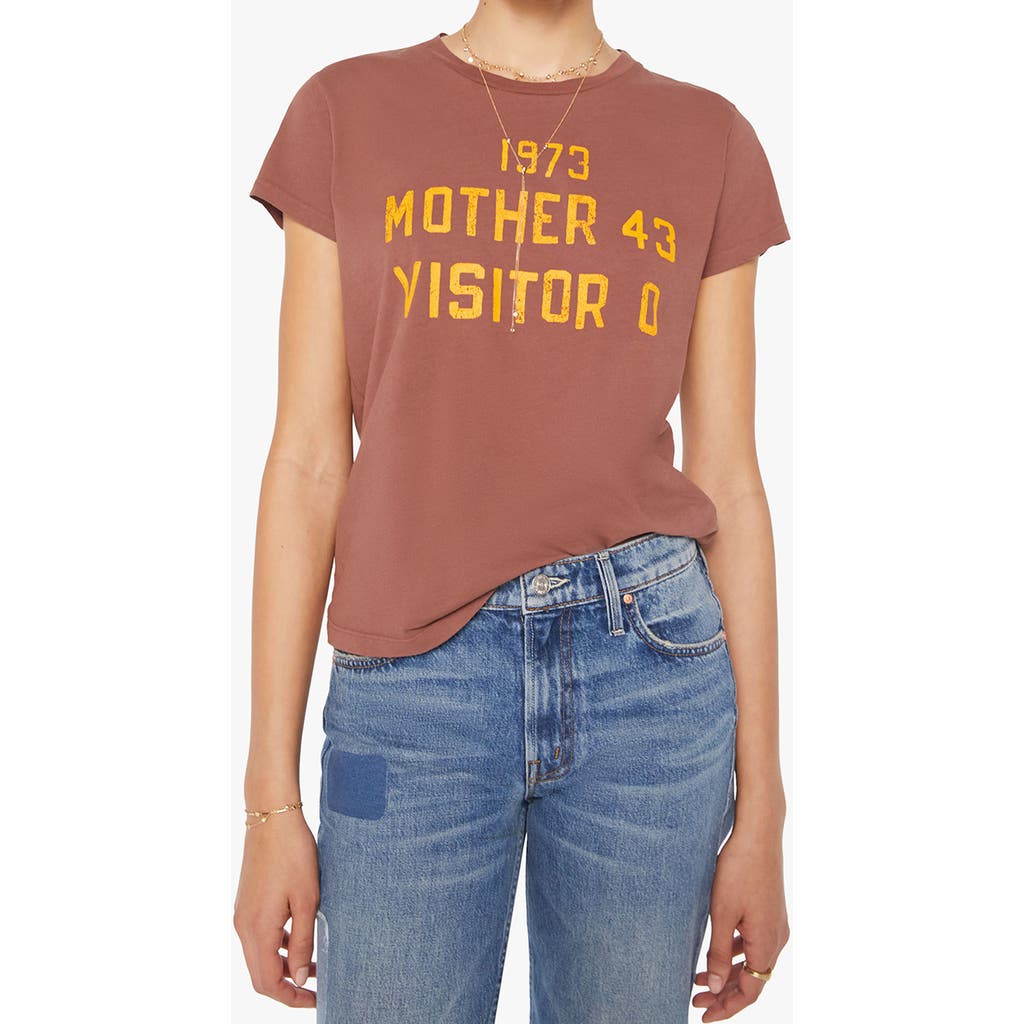 Mother The Boxy Goodie Goodie 1973 T-shirt In Yellow - Size X-large In Brown