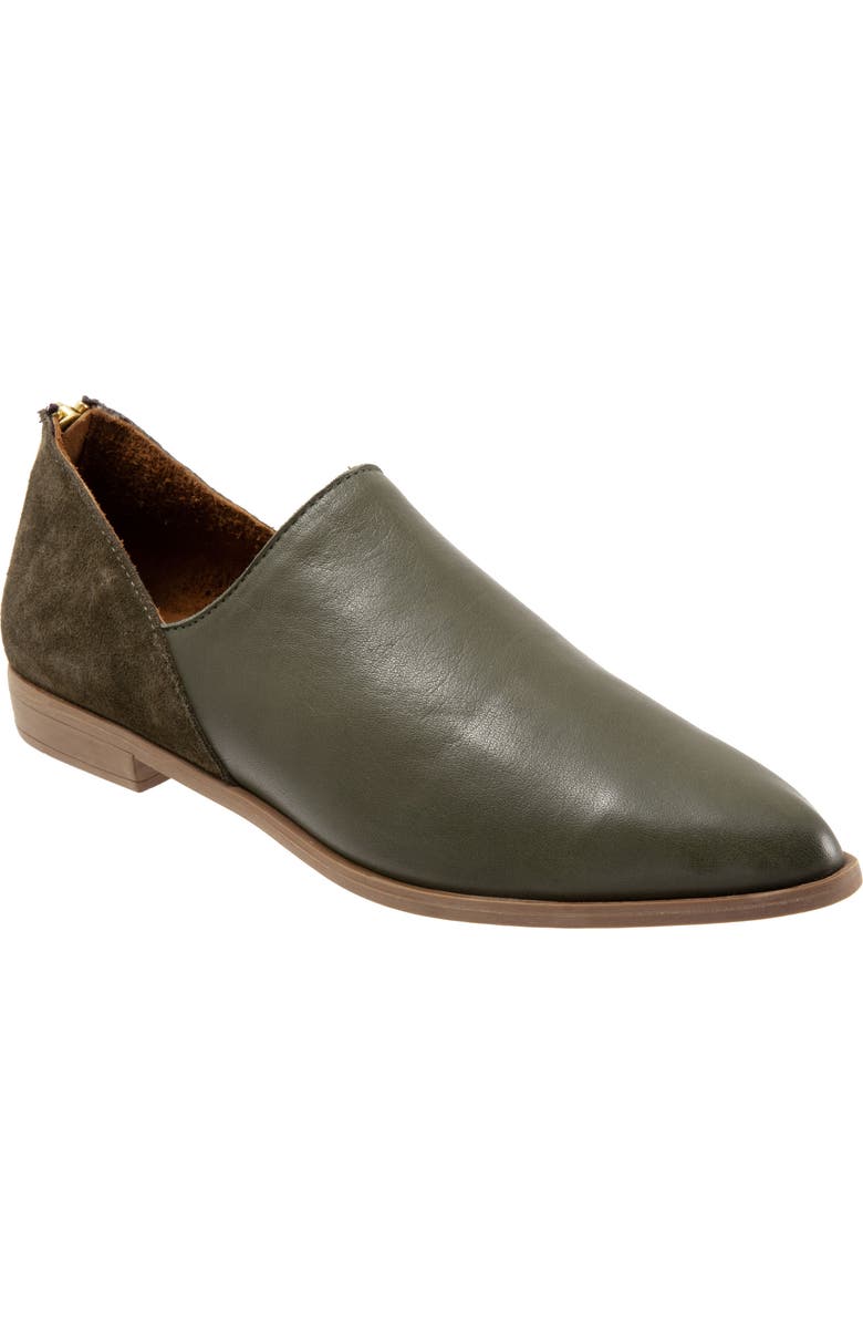 Bueno Beau Pointed Toe Loafer, Main, color, Dark Green