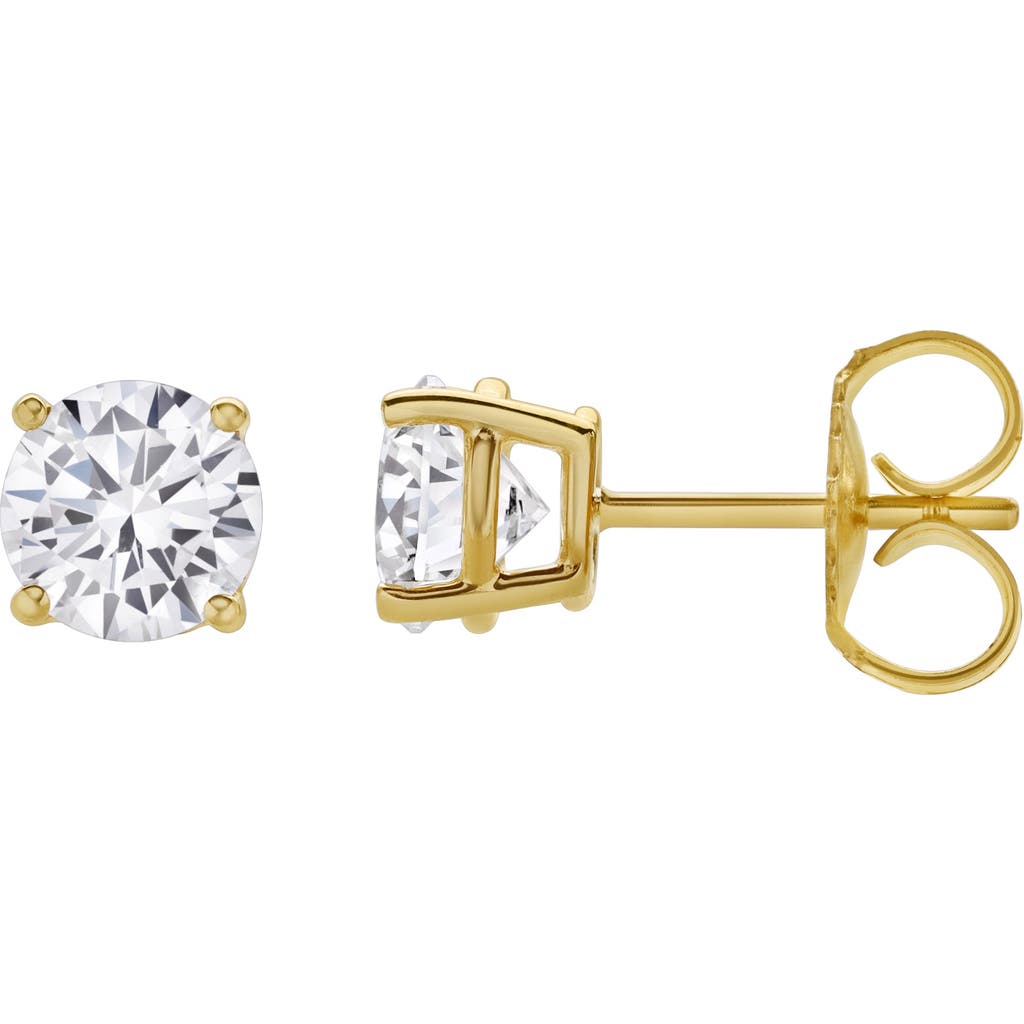Luvmyjewelry Valeria 14k Gold Lab Grown Round Solitaire Diamond Earrings