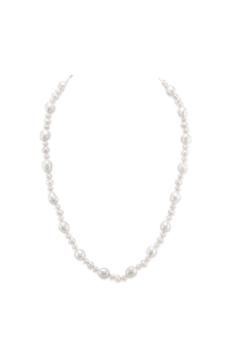 3-8mm White Freshwater Pearl Necklace - AAA Quality, Main, color, Sterling Silver Clasp