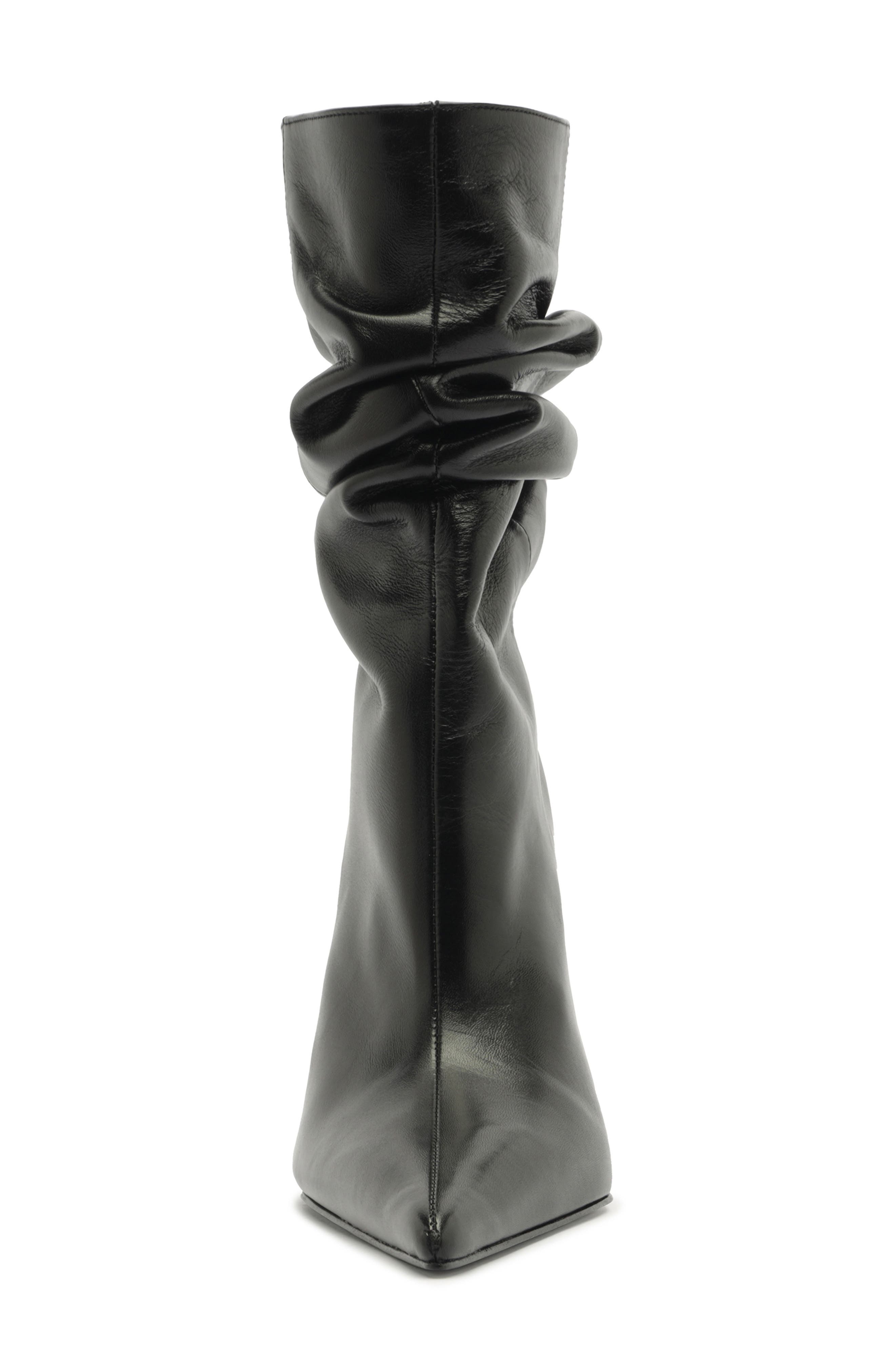 Schutz Siena Slouch Wedge Bootie, Alternate, color, Black