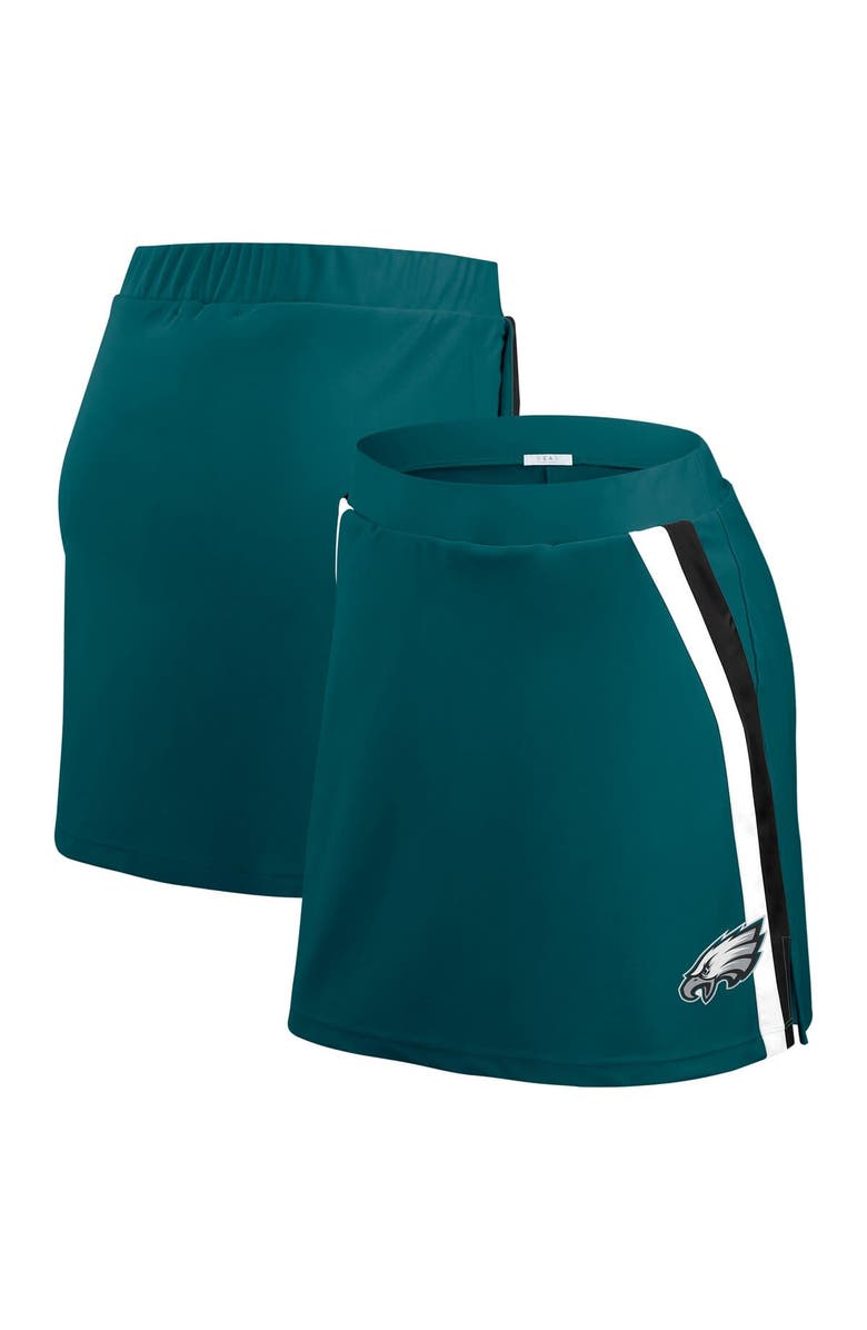 WEAR by Erin Andrews Women's WEAR by Erin Andrews Midnight Green Philadelphia Eagles Stripe Skort, Main, color, Green