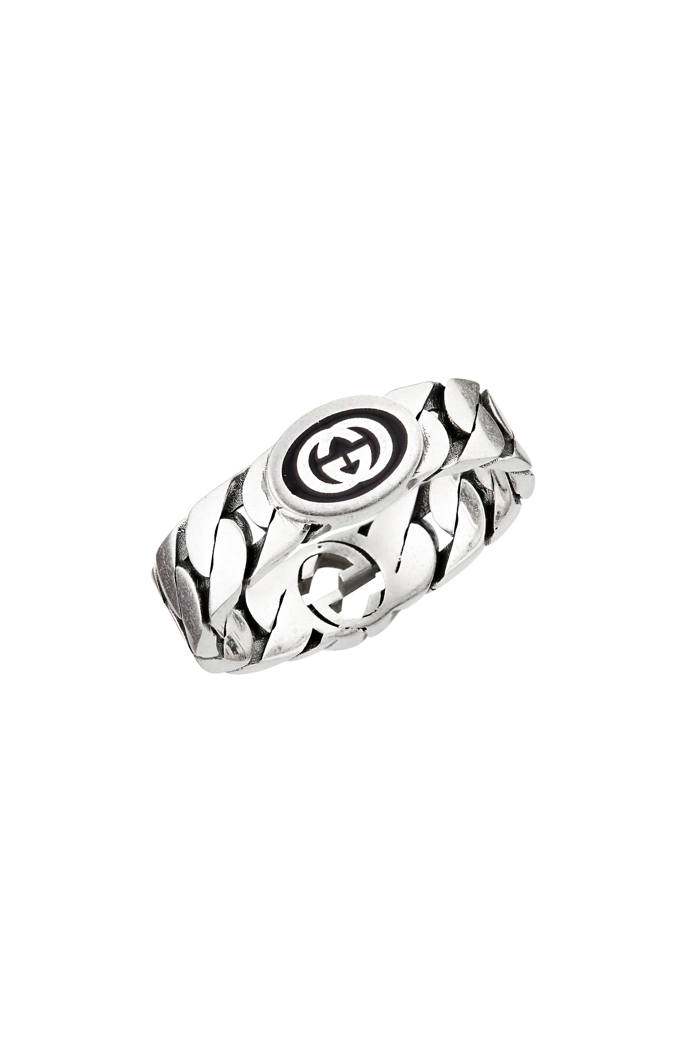 Gucci Mens Sterling Silver Gatto Feline Motif Ring YBC433571001 -  Burrells.co.uk