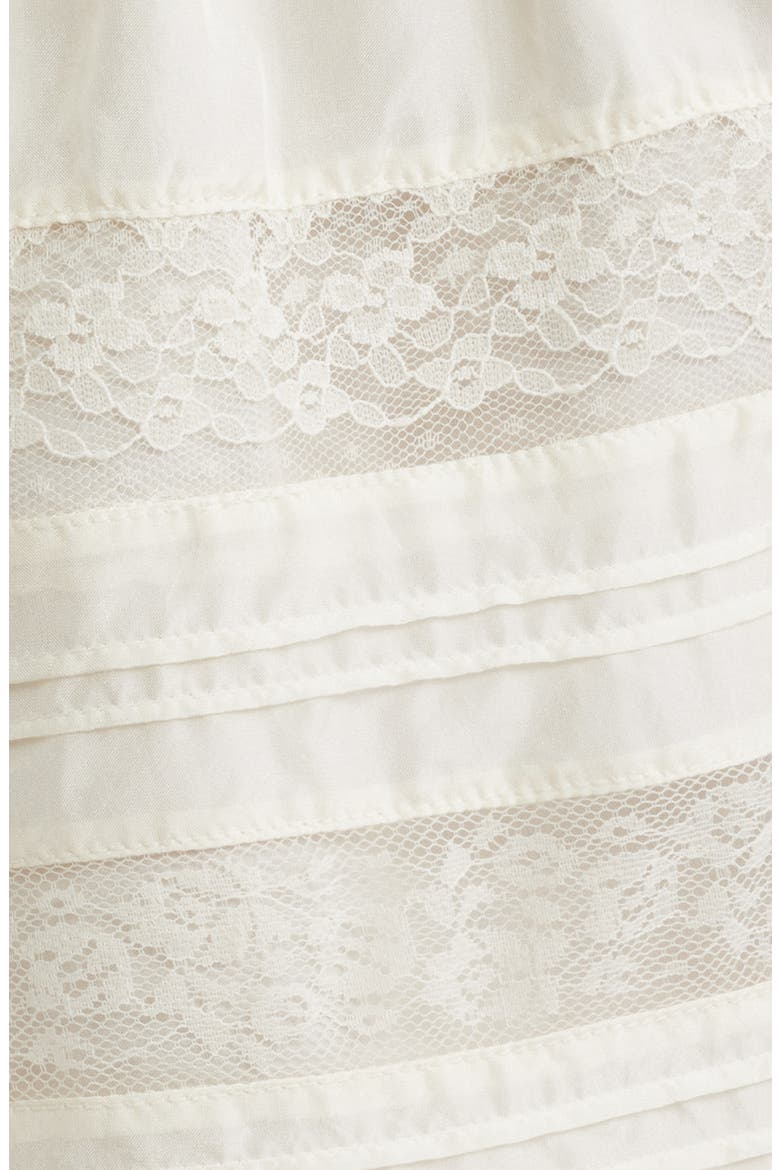 Emanuela Silk & Lace Shorts, Alternate, color, IVORY