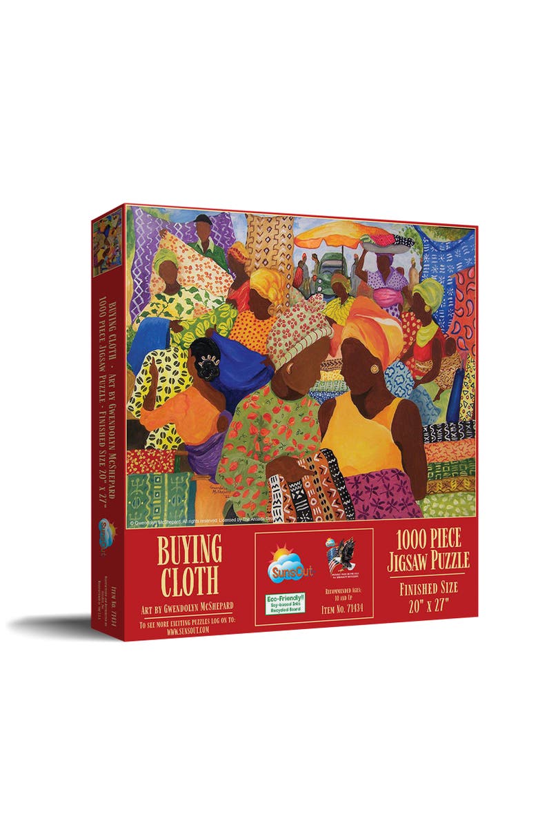 Sunsout Buying Cloth 1000 piece Jigsaw Puzzle for Adults, Main, color, Multicolor