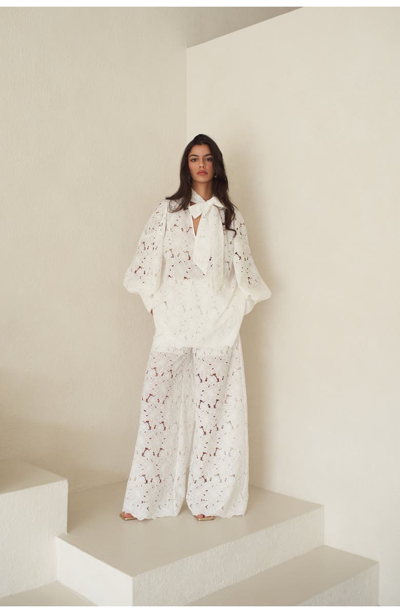 Vasiliki Raya Lace Top, Alternate, color, White