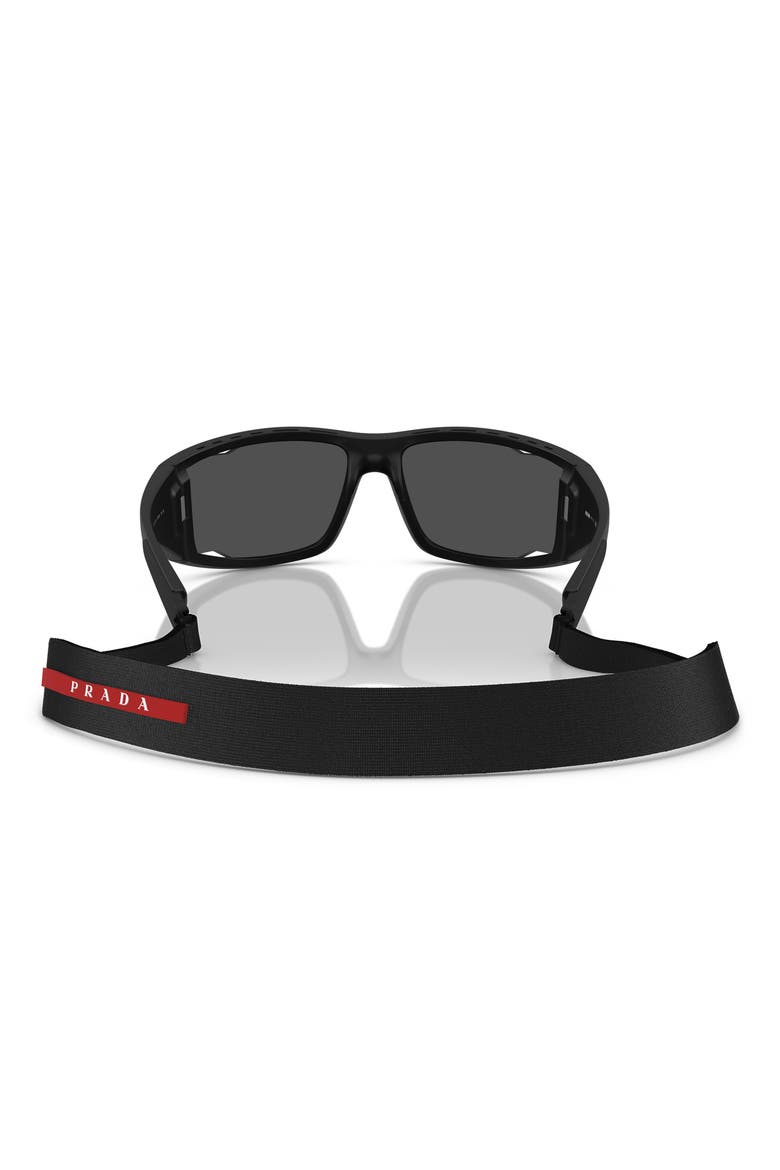 PS A04S 85mm Oversize Rectangular Sunglasses, Alternate, color, MATTE BLACK