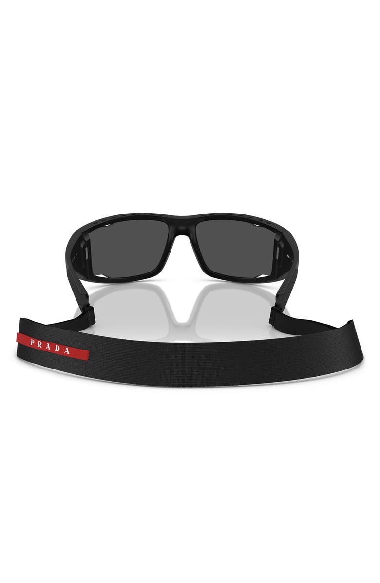 Prada PS A04S 85mm Oversize Rectangular Sunglasses, Alternate, color, Matte Black