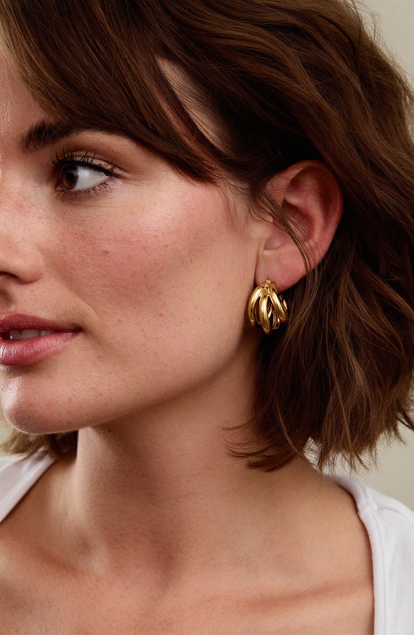 Set & Stones Anniston Triple Row Hoop Earrings (Women) | Nordstrom
