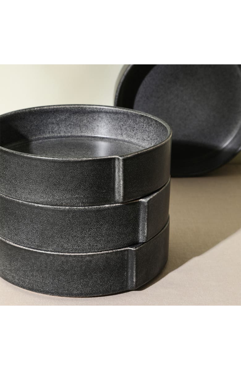Stone Lain Bao Stoneware 4-Piece Pasta Bowl Set, Alternate, color, Charcoal