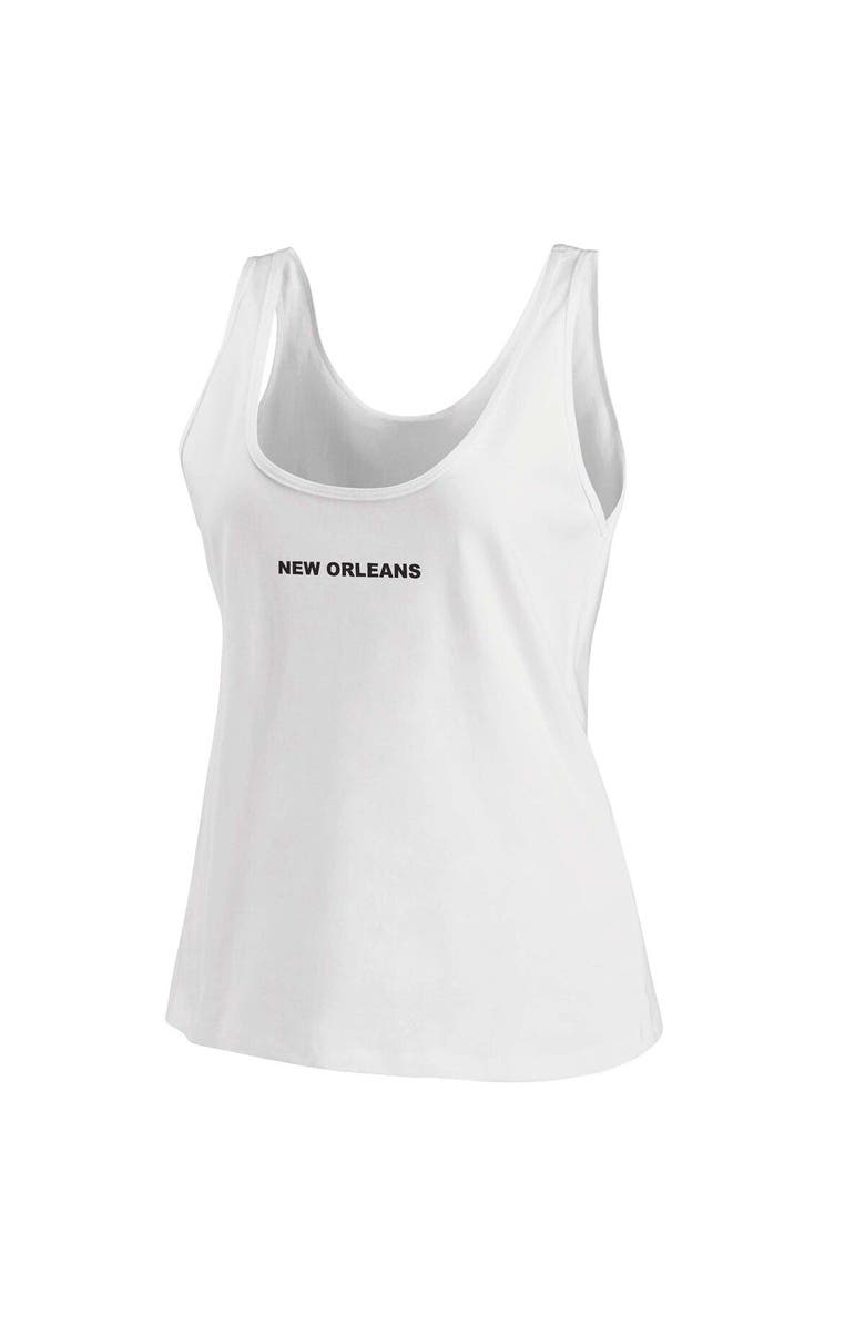 WEAR by Erin Andrews Women's WEAR by Erin Andrews White New Orleans Saints Team Scoop Neck Tank Top, Alternate, color,