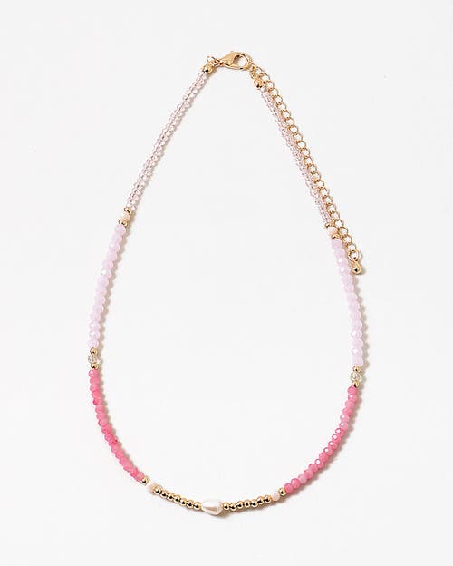 Erin Mcdermott Jewelry Pink Watermelon Necklace In Gold