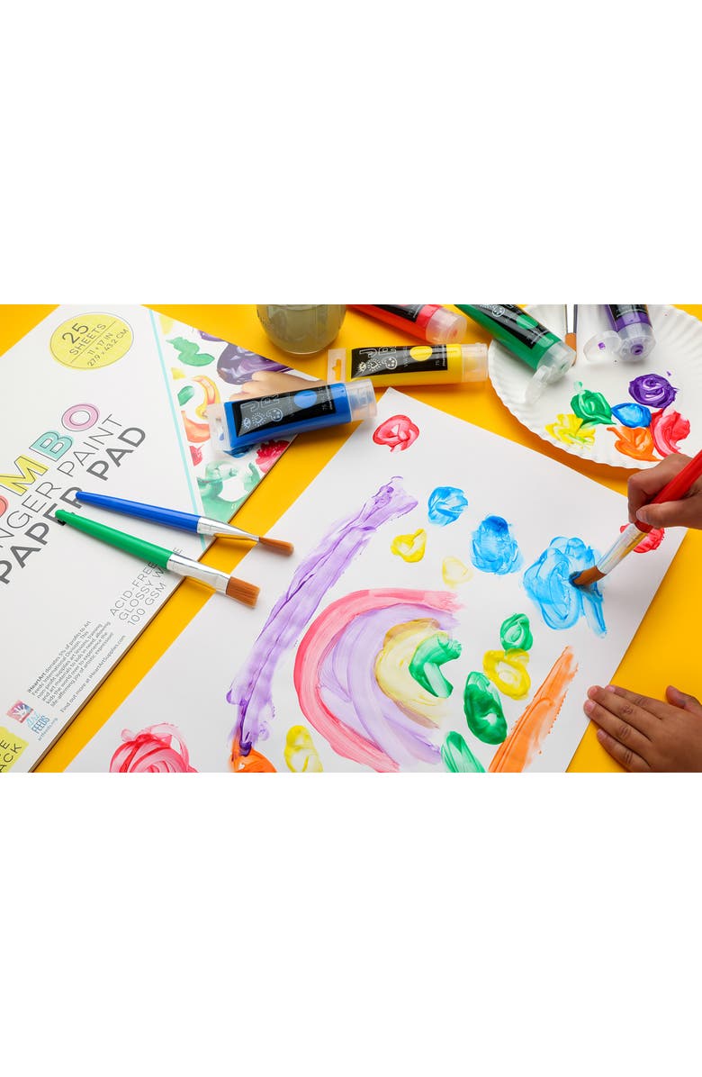 BRIGHT STRIPES Junior Finger Painting Set, Alternate, color,