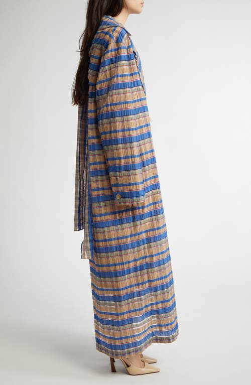EENK EENK CHECK TIED LONG COAT
