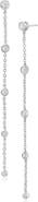 CZ by Kenneth Jay Lane Cubic Zirconia Station Drop Earrings
